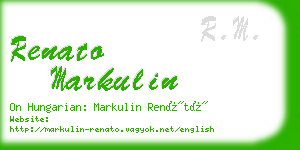 renato markulin business card